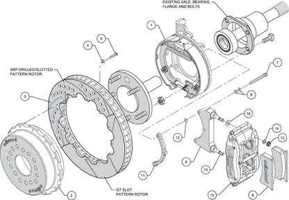 GM C-KIT,2.81",REAR PB,12.88",DRILLED,RED