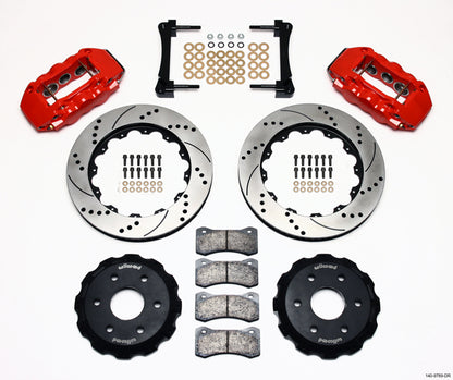 99-18 GM 1500 TRUCK/SUV,FRONT,W6AR 6 PISTON RED CALIPERS,14" DRILLED ROTORS