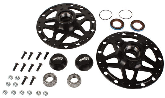 HUB KIT,FRONT,PAIR,MIDGET & SPRINT,BLACK