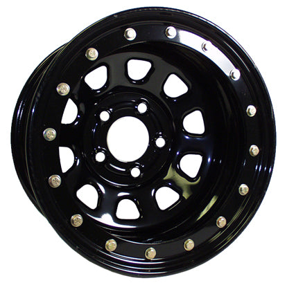 STEEL WHEEL,BLACK,DAYTONA SERIES,15X8,5X4.75,BEADLOCK,5" BACKSPACING