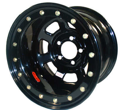 STEEL WHEEL,BLACK,SPORTSMAN SERIES,15X8,5X4.5,BEADLOCK,3" BACKSPACING